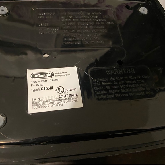 DeLonghi EC-155 Espresso Machine - Black Replacement Outer Shell Part - Picture 8 of 8